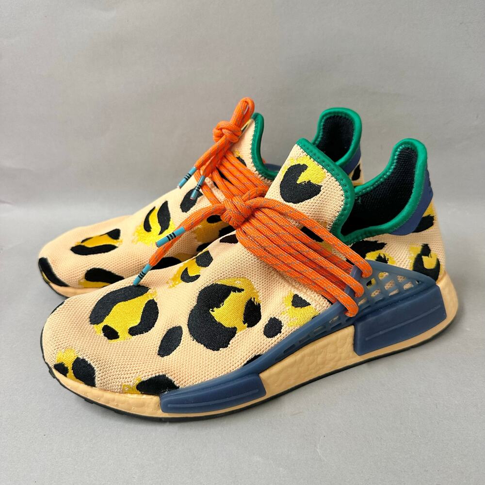 adidas x‎ Pharrell Hu NMD Sneakers in Animal Print Amber Mens US Size 9 - Picture 2 of 16